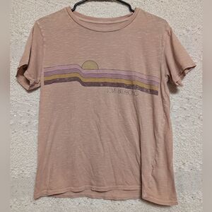 Billabong Women's Rose Beige Tee Shirt Size Small